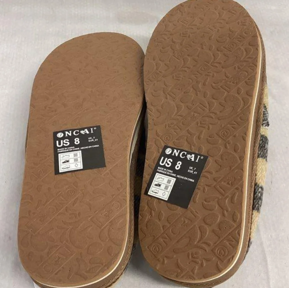 Men’s Anti Slip Cozy Fleece Memory Foam House Slippers - Plaid
